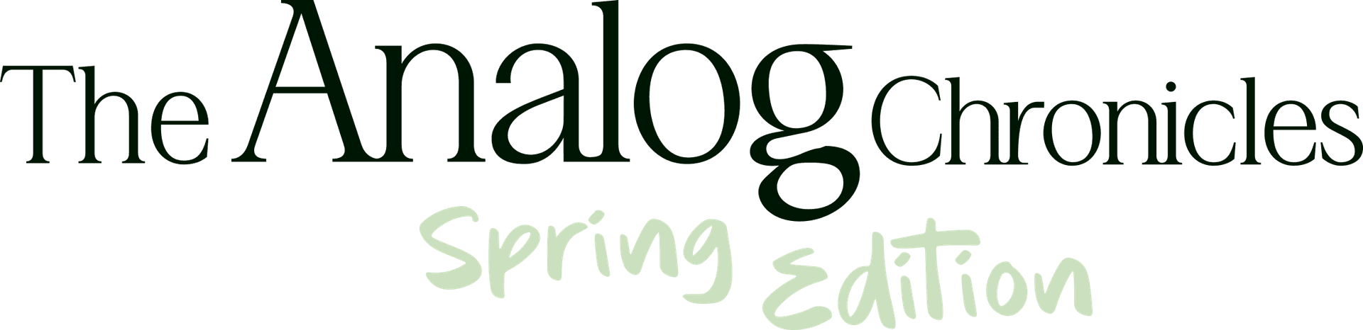 The Analog Chronicles — Spring Edition